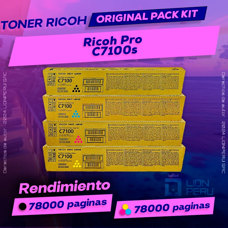Toner Ricoh Pro C7100s Cartucho Original