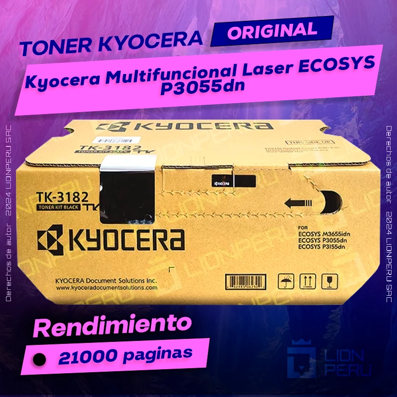 Toner Kyocera P3055dn Multifuncional Laser ECOSYS Original
