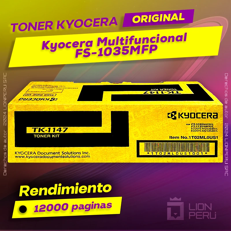 Toner Kyocera FS-1035MFP Multifuncional Cartucho Original