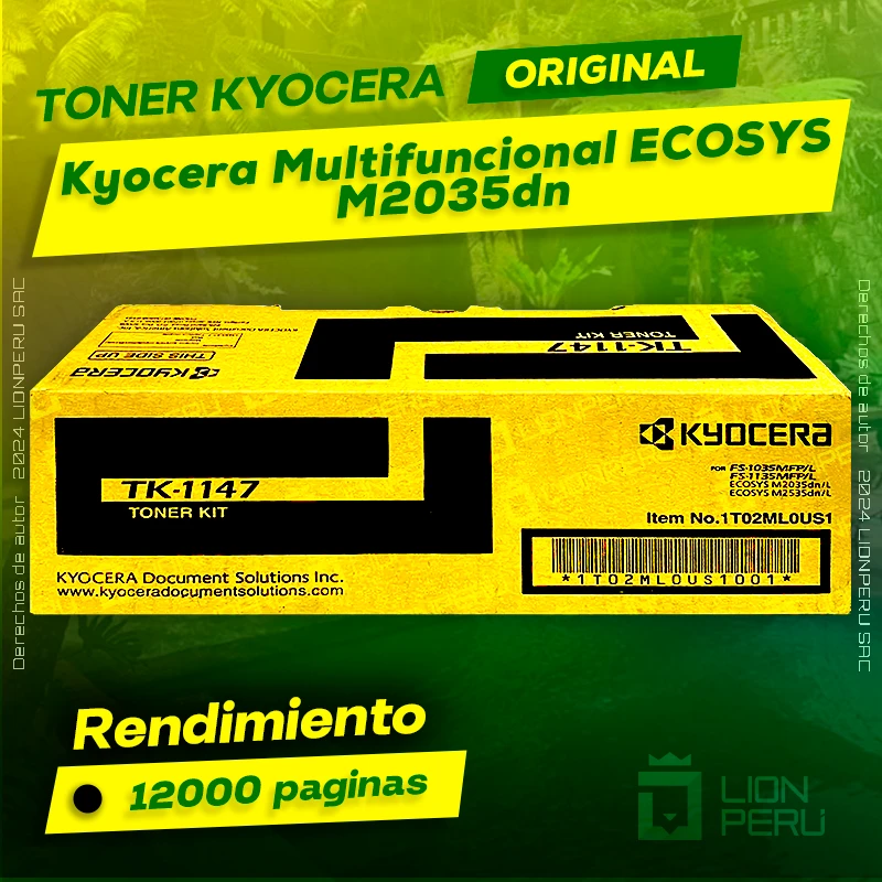 Toner Kyocera M2035dn Multifuncional Cartucho Original