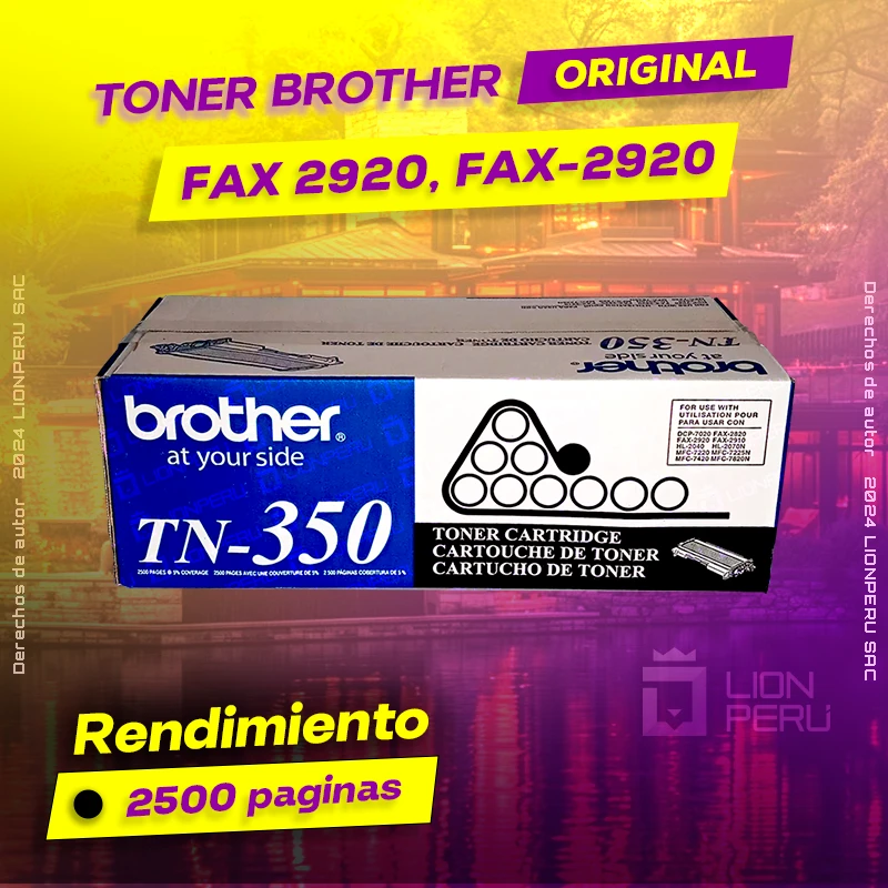Toner Brother FAX 2920, FAX-2920 Cartucho Original negro, ofrece un rendimiento de Calidad a un super Precio, ingresa y consigue el tuyo… ¡¡YA!!