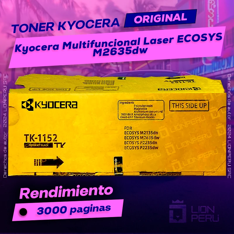 Toner Kyocera M2635dw Multifuncional Laser ECOSYS Original