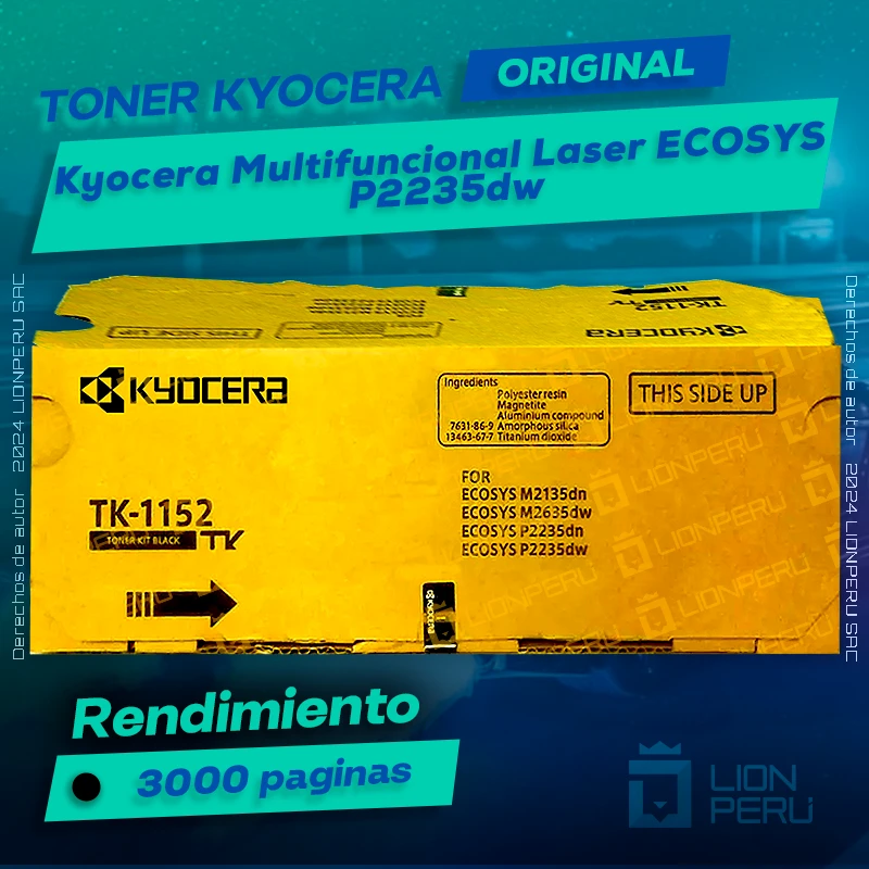 Toner Kyocera P2235dw Multifuncional Laser ECOSYS Original