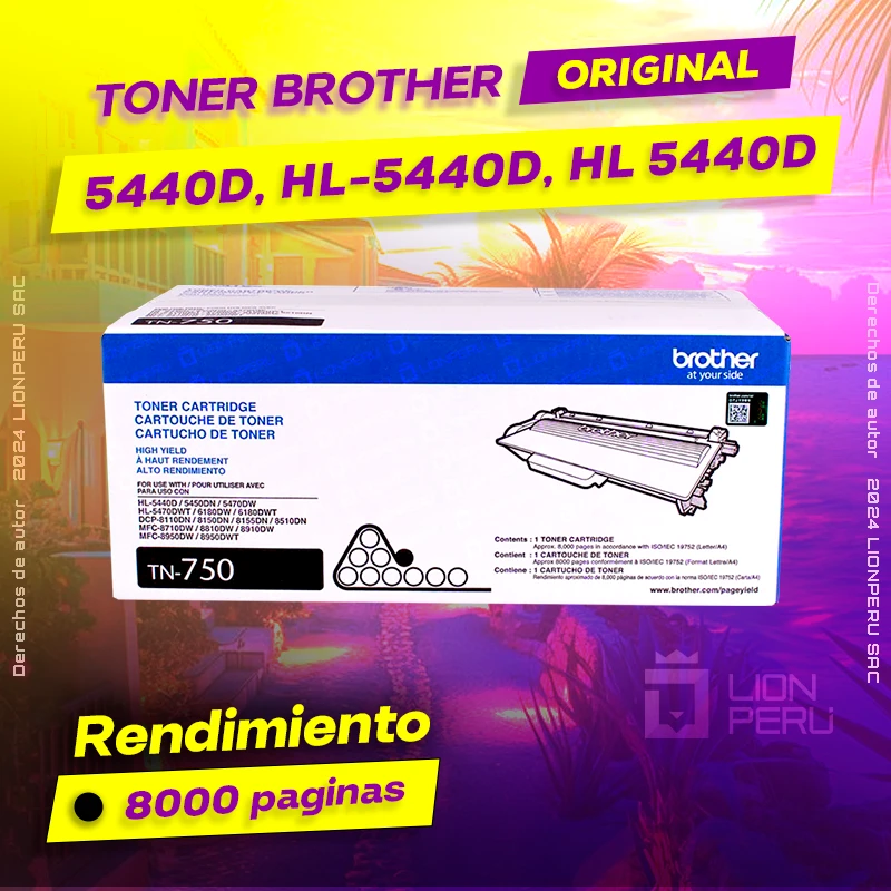 Toner Brother 5440D, HL-5440D, HL 5440D Cartridge Original negro, ofrece un rendimiento de Calidad a un super Precio, consigue el tuyo… ¡¡YA!!
