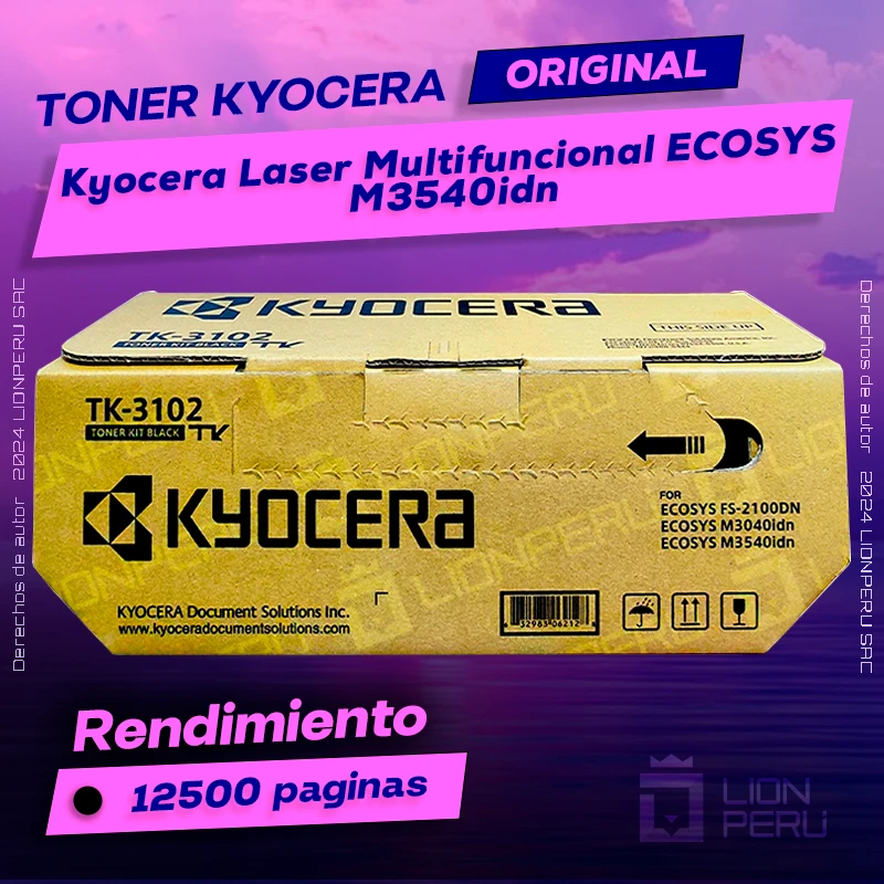 Toner Kyocera M3540idn Laser Multifuncional ECOSYS Original