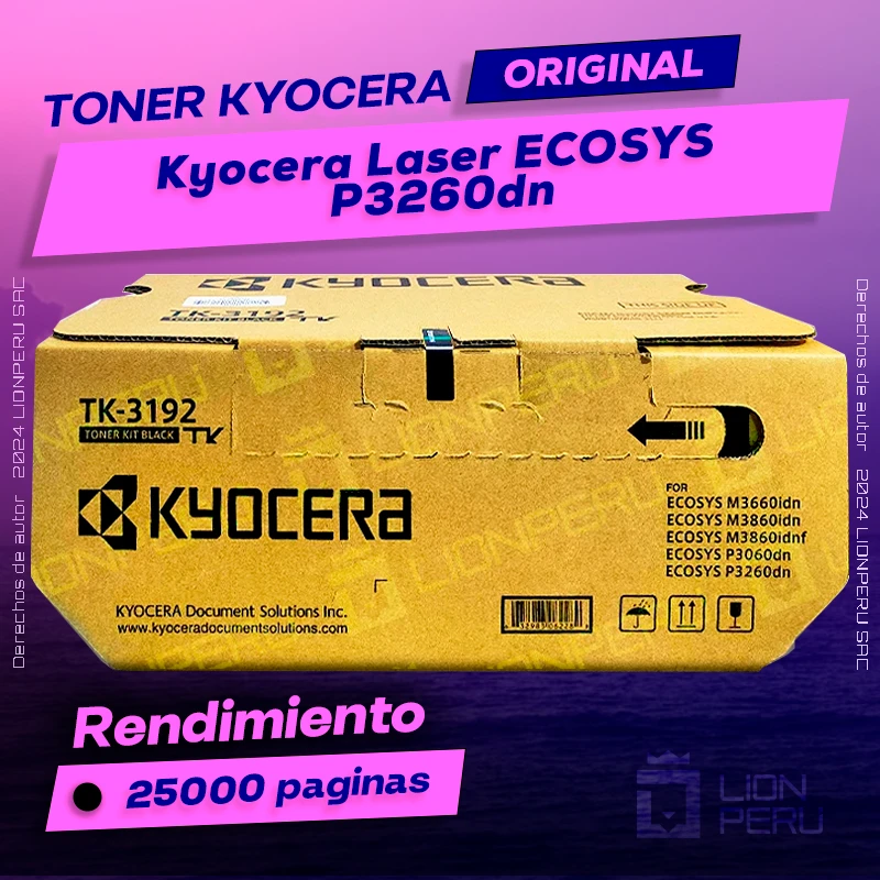 Toner Kyocera P3260dn Laser ECOSYS Cartucho Original