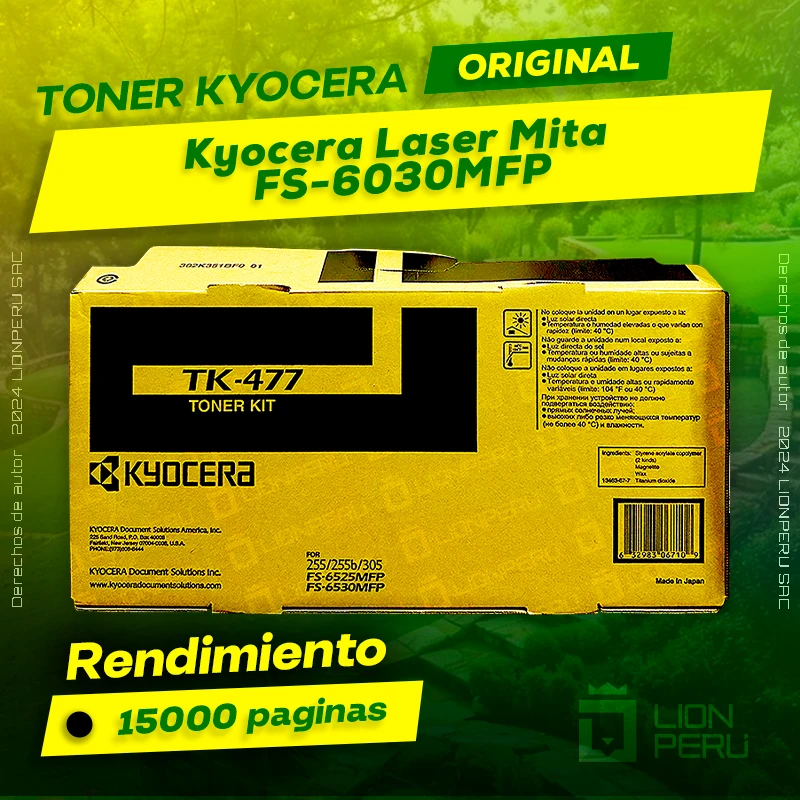 Toner Kyocera FS-6030MFP Laser Mita Cartucho Original