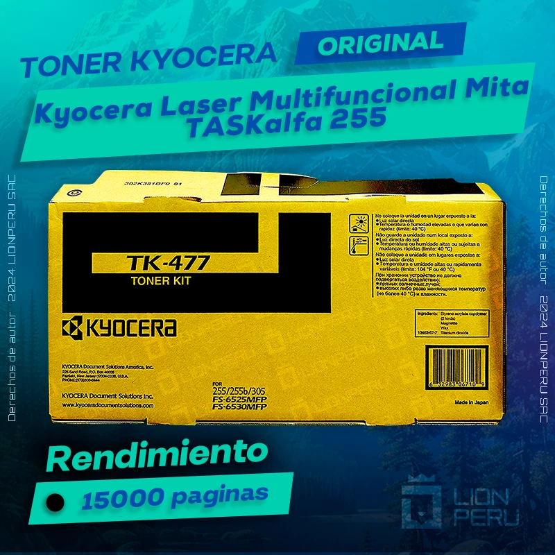 Toner Kyocera TASKalfa Mita 255 Multifuncional Original