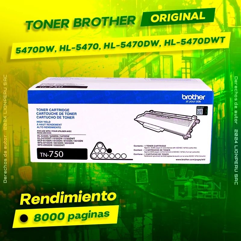 Toner Brother 5450DN, HL 5450DN, HL-5450DN, HL 5450 Original negro, ofrece un rendimiento de Calidad a un super Precio, consigue el tuyo… ¡¡YA!!