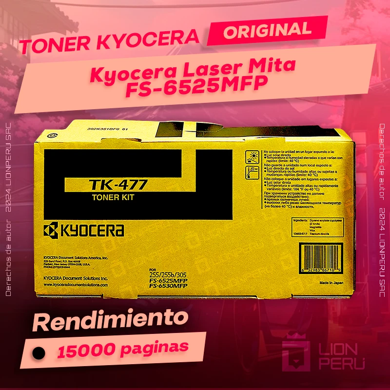 Toner Kyocera FS-6525MFP TASKalfa ECOSYS Original