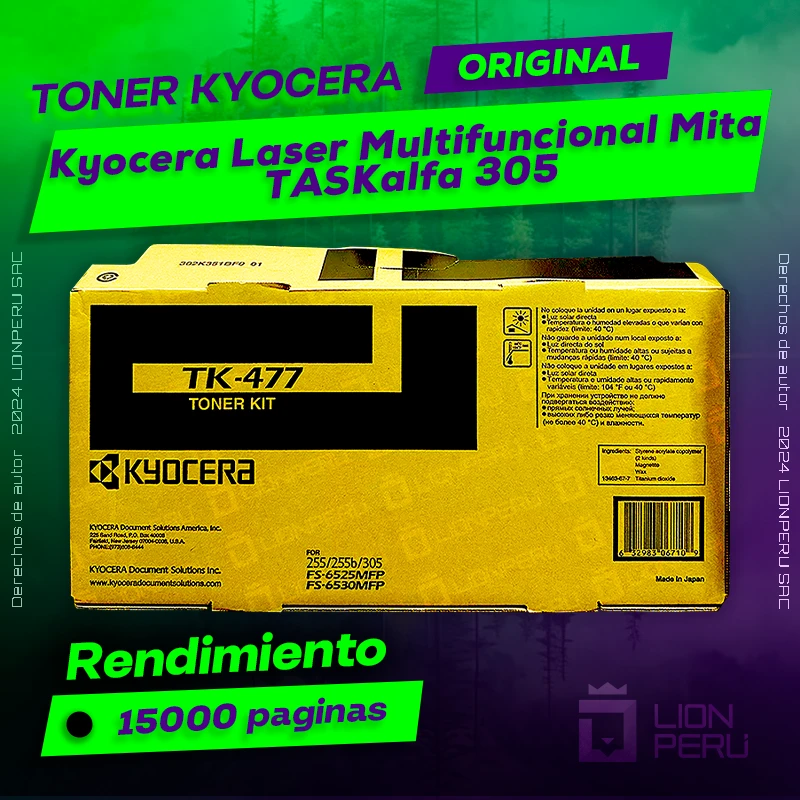 Toner Kyocera TASKalfa 305 Multifuncional Mita Original