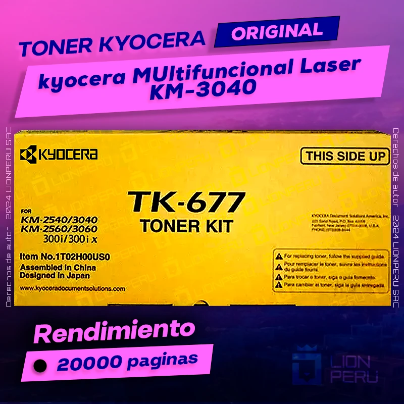 kyocera KM-3040 Toner Multifuncional Laser Cartucho Original