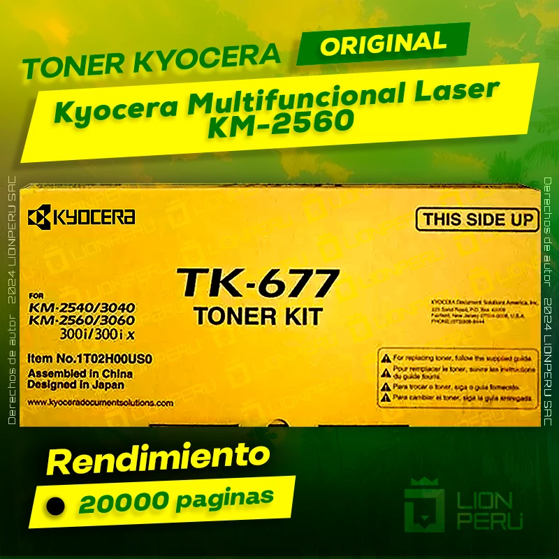 kyocera KM-2560 Toner Multifuncional Laser Cartucho Original