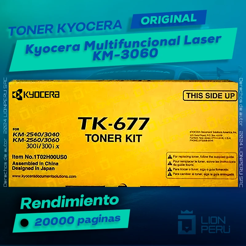 kyocera KM-3060 Toner Multifuncional Laser Cartucho Original