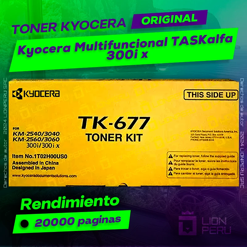 Toner kyocera TASKalfa 300i x Multifuncional Cartucho Original