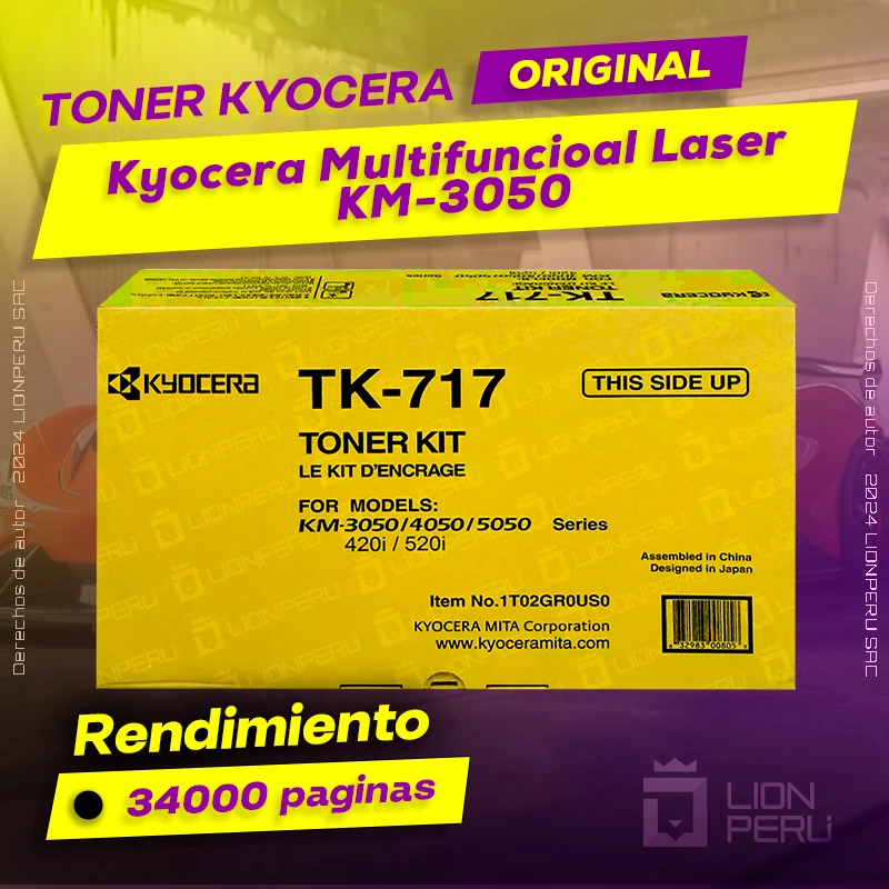 Toner Kyocera KM-3050 Multifuncioal Laser Cartucho Original