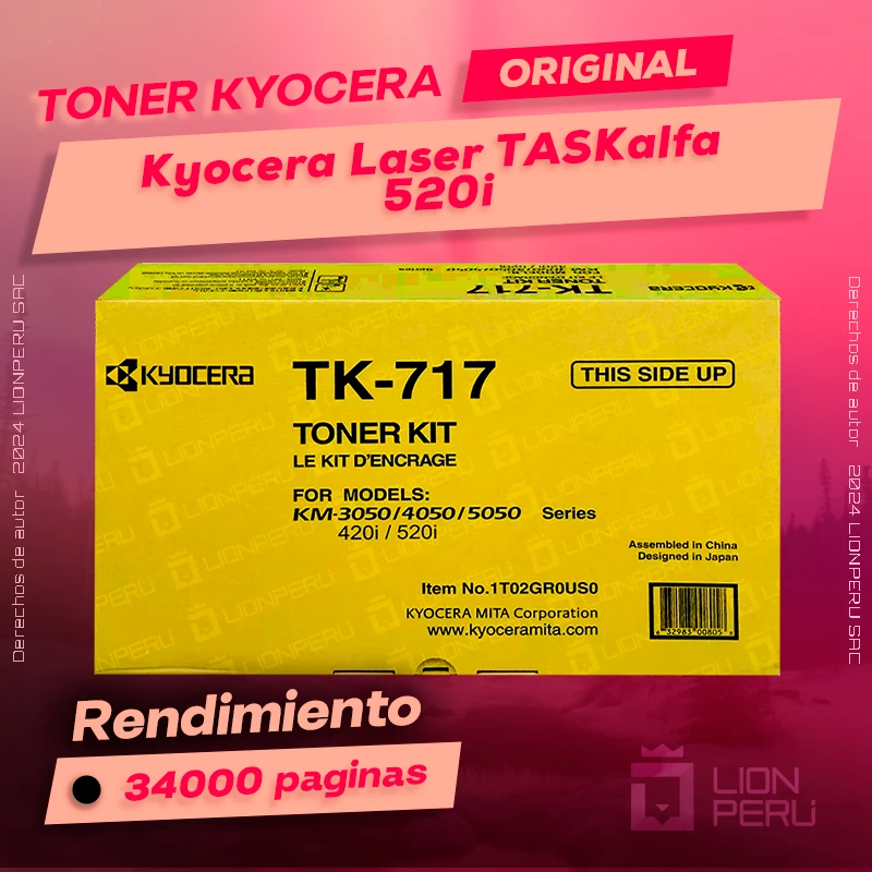 Kyocera TASKalfa 520i Toner Laser Cartucho Original