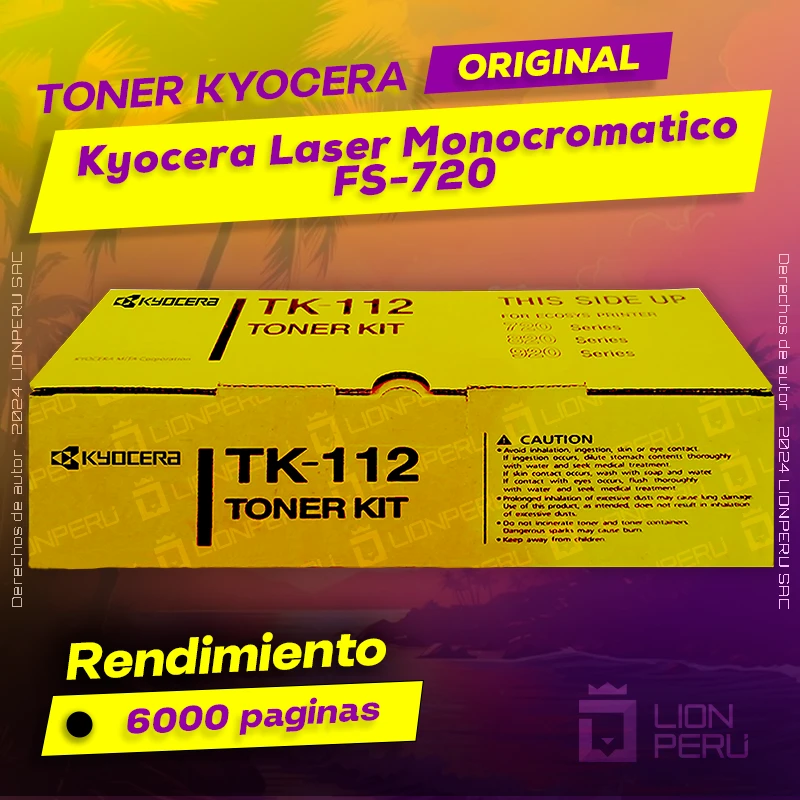 Toner Kyocera FS-720 Laser Monocromatico Cartucho Original