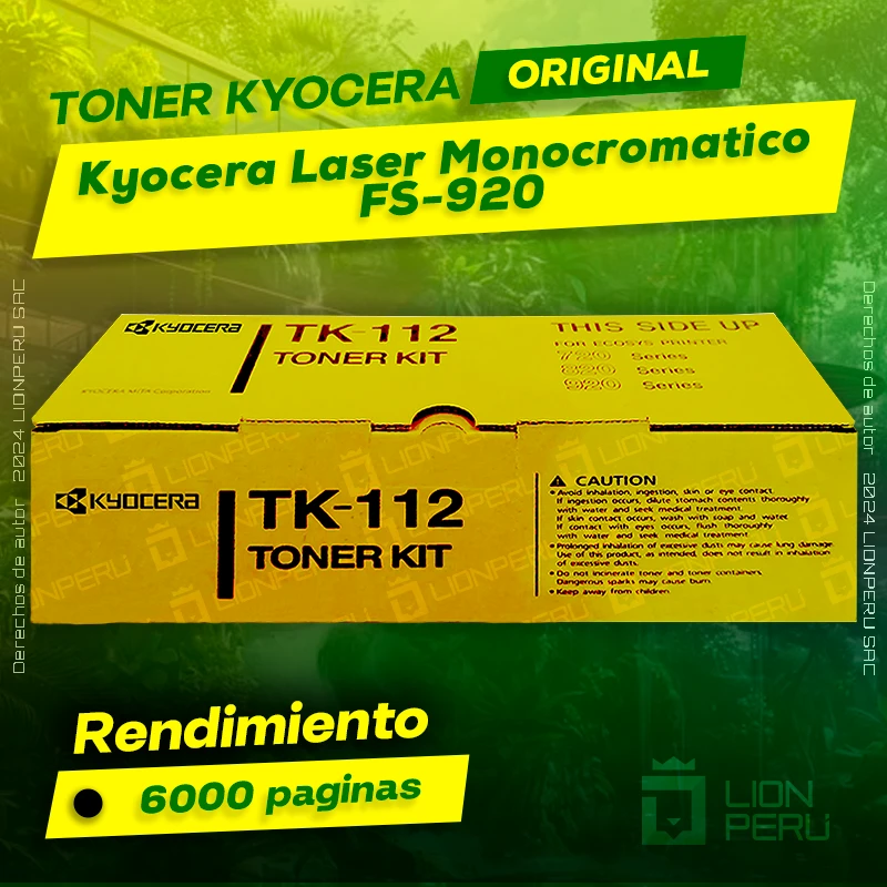 Kyocera FS-920 Toner Laser Monocromatico Cartucho Original