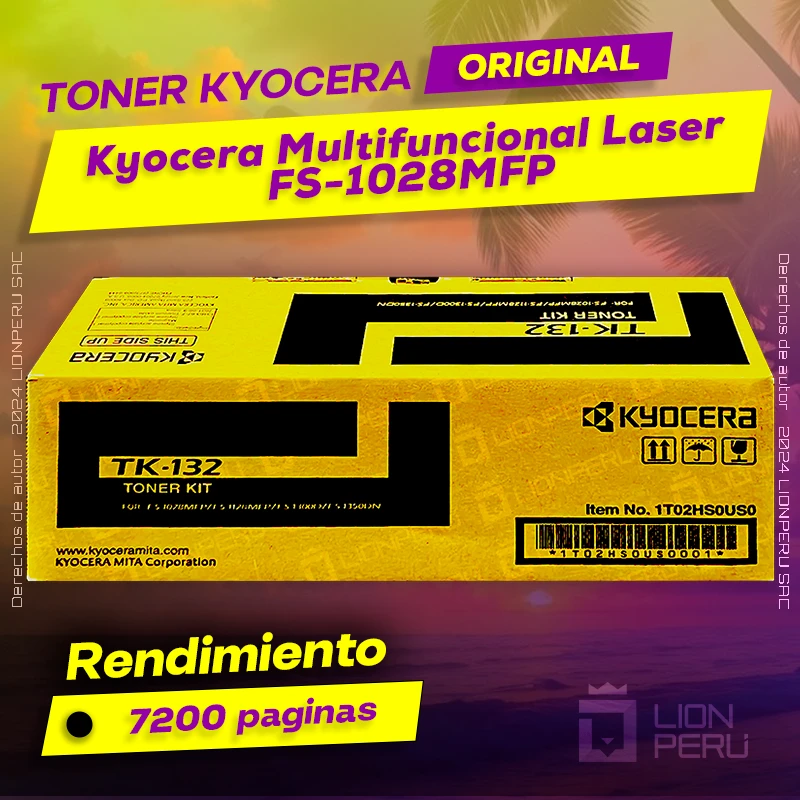 Toner Kyocera Ecosys FS-1028MFP Multifuncional Original
