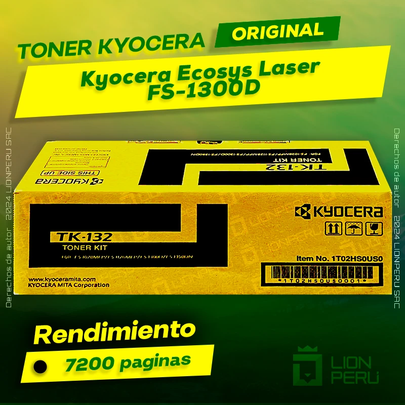 Toner Kyocera FS-1300D Ecosys Cartucho Original