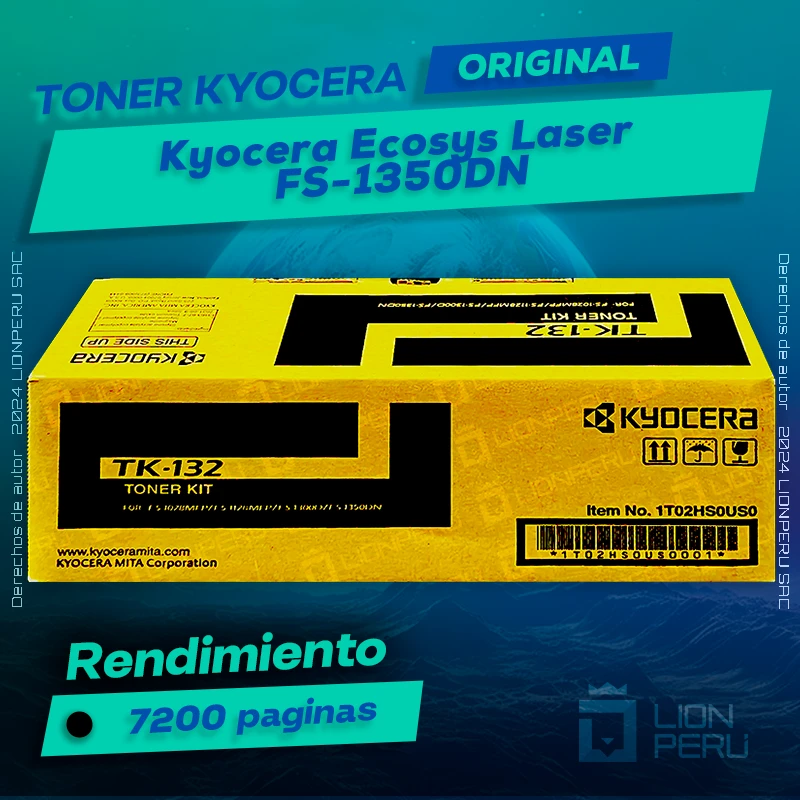 Toner Kyocera FS-1350DN Ecosys Cartucho Original