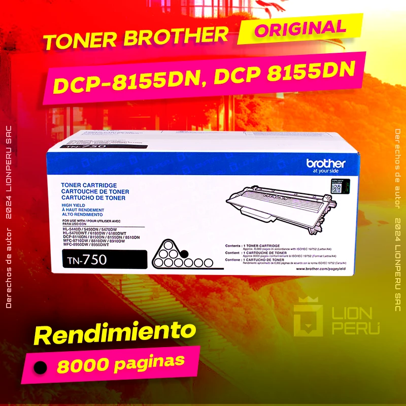 Toner Brother DCP-8155DN, DCP 8155DN Cartucho Original negro, ofrece un rendimiento de Calidad a un super Precio, ingresa y consigue el tuyo… ¡¡YA!!