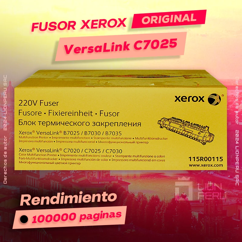 Fuser Xerox C7025 Versalink Fusor Original Negro, ofrece un rendimiento de Calidad a un super Precio, ingresa y consigue el tuyo… ¡¡YA!!
