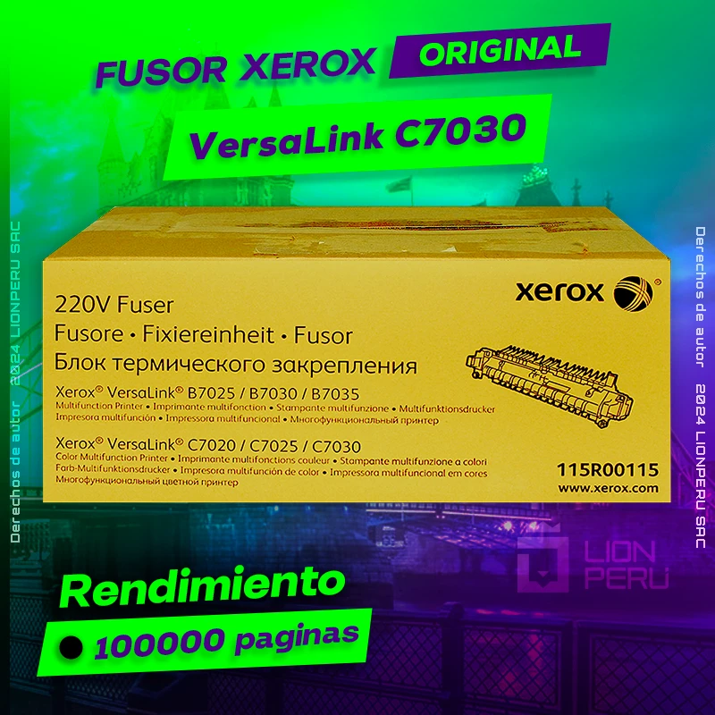 Fuser Xerox C7030 Versalink Fusor Original Negro, ofrece un rendimiento de Calidad a un super Precio, ingresa y consigue el tuyo… ¡¡YA!!