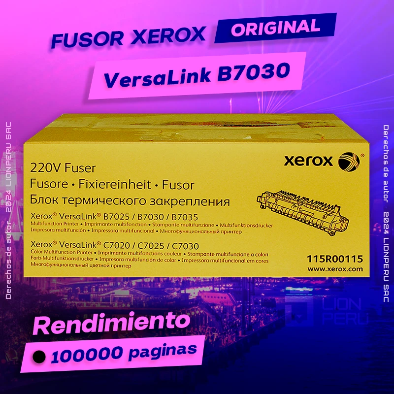 Fuser Xerox B7030 Versalink Fusor Original Negro, ofrece un rendimiento de Calidad a un super Precio, ingresa y consigue el tuyo… ¡¡YA!!