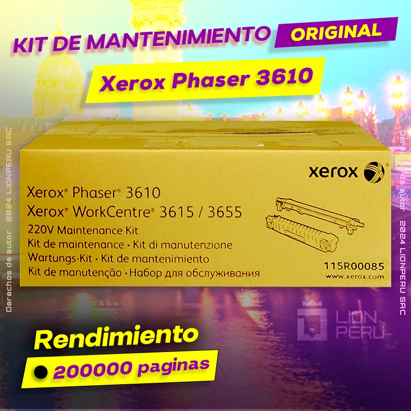 Kit de mantenimiento Xerox 3610 Phaser Original Negro, ofrece un rendimiento de Calidad a un super Precio, ingresa y consigue el tuyo… ¡¡YA!!
