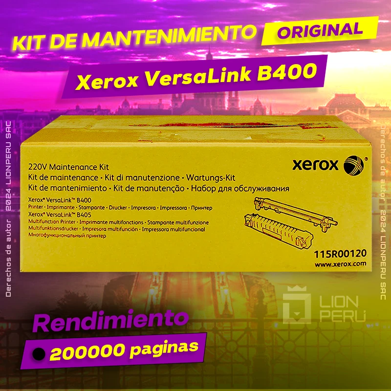Maintenance Kit Xerox B400 Versalink Original Negro, ofrece un rendimiento de Calidad a un super Precio, ingresa y consigue el tuyo… ¡¡YA!!