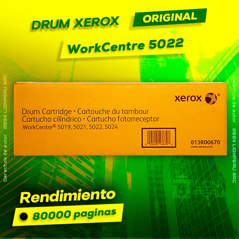 Drum Xerox 5022 WorkCentre Tambor Cartridge Original, ofrece un rendimiento de Calidad a un super Precio, ingresa y consigue el tuyo… ¡¡YA!!