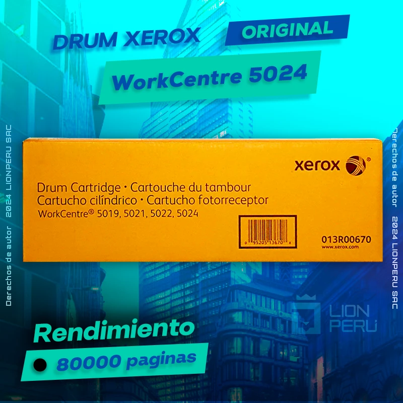 Drum Xerox 5024 WorkCentre Tambor Cartridge Original, ofrece un rendimiento de Calidad a un super Precio, ingresa y consigue el tuyo… ¡¡YA!!