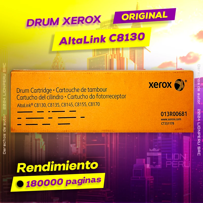 Drum Xerox C8130 AltaLink Tambor Cartridge Original, ofrece un rendimiento de Calidad a un super Precio, ingresa y consigue el tuyo… ¡¡YA!!