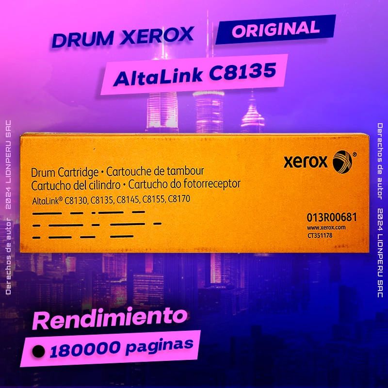 Drum Xerox C8135 AltaLink Tambor Cartridge Original, ofrece un rendimiento de Calidad a un super Precio, ingresa y consigue el tuyo… ¡¡YA!!