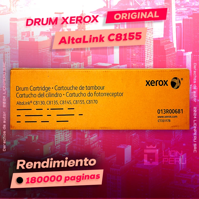 Drum Xerox C8155 AltaLink Tambor Cartridge Original, ofrece un rendimiento de Calidad a un super Precio, ingresa y consigue el tuyo… ¡¡YA!!