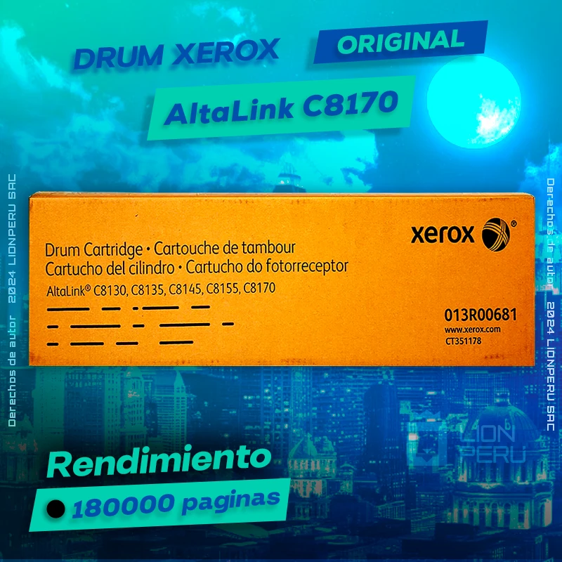 Drum Xerox C8170 AltaLink Tambor Cartridge Original, ofrece un rendimiento de Calidad a un super Precio, ingresa y consigue el tuyo… ¡¡YA!!