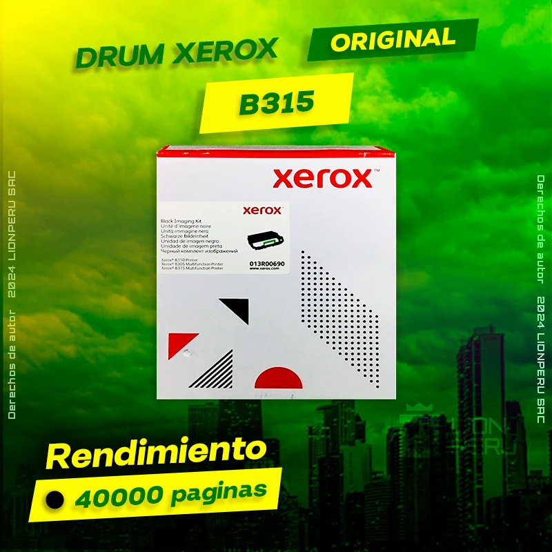 Drum Xerox B315 Tambor Unidad Cartridge Original, ofrece un rendimiento de Calidad a un super Precio, ingresa y consigue el tuyo… ¡¡YA!!