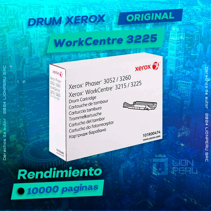 Drum Xerox 3225 WorkCentre Tambor Cartridge Original, ofrece un rendimiento de Calidad a un super Precio, ingresa y consigue el tuyo… ¡¡YA!!