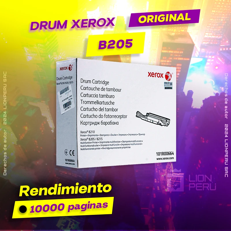 Drum Xerox B205 Tambor Unidad Cartridge Original, ofrece un rendimiento de Calidad a un super Precio, ingresa y consigue el tuyo… ¡¡YA!!