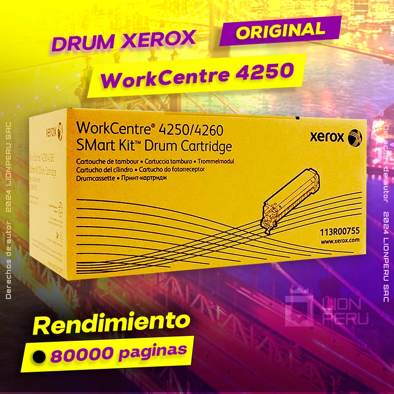 Drum Xerox 4250 WorkCentre Tambor Cartridge Original, ofrece un rendimiento de Calidad a un super Precio, ingresa y consigue el tuyo… ¡¡YA!!