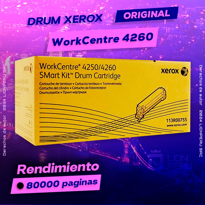 Drum Xerox 4260 WorkCentre Tambor Cartridge Original, ofrece un rendimiento de Calidad a un super Precio, ingresa y consigue el tuyo… ¡¡YA!!
