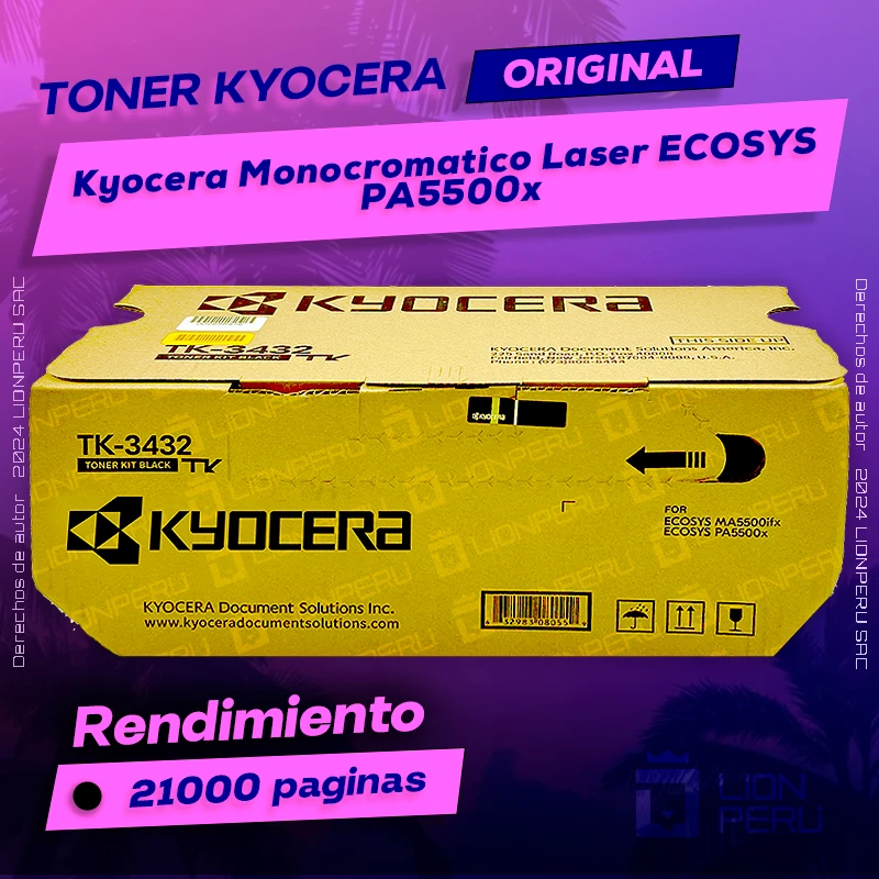 Toner Kyocera PA5500x Monocromatico Laser ECOSYS Cartucho Original