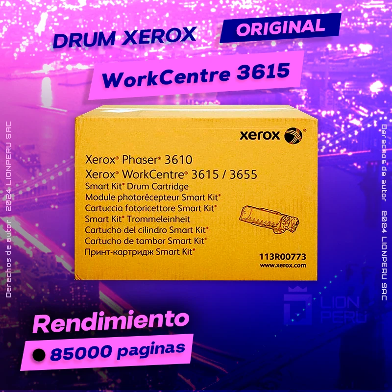 Drum Xerox 3615 WorkCentre Tambor Cartridge Original, ofrece un rendimiento de Calidad a un super Precio, ingresa y consigue el tuyo… ¡¡YA!!