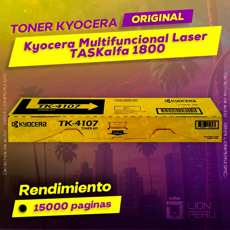 Toner Kyocera 1800 Multifuncional Laser TASKalfa Original