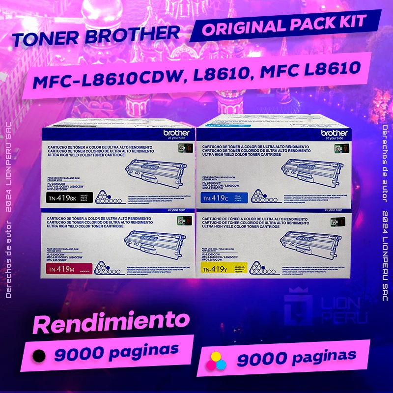 Toner Brother MFC-L8610CDW, L8610, MFC L8610 Cartridge Original negro, ofrece un rendimiento de Calidad a un super Precio, consigue el tuyo… ¡¡YA!!