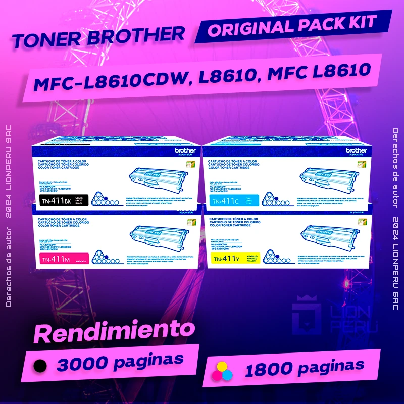 Toner Brother MFC-L8610CDW, L8610, MFC L8610 Cartridge Original negro, ofrece un rendimiento de Calidad a un super Precio, consigue el tuyo… ¡¡YA!!