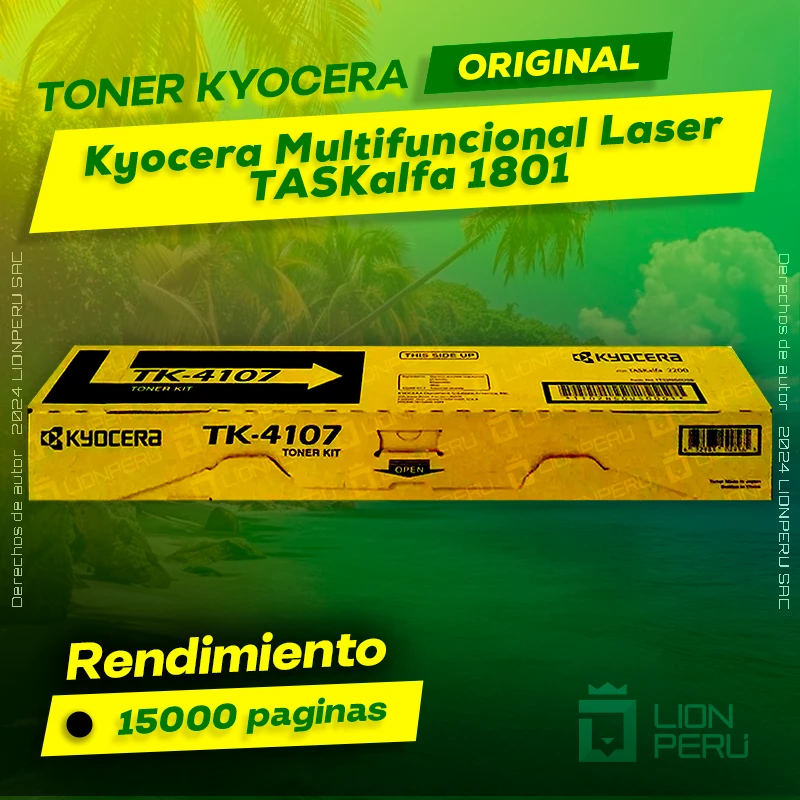 Toner Kyocera 1801 Multifuncional Laser TASKalfa Original
