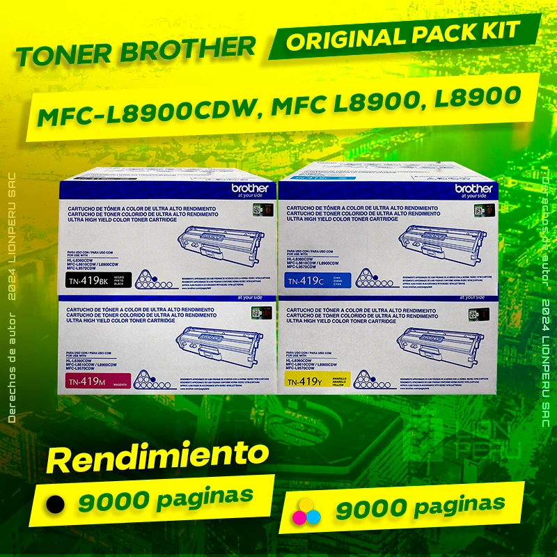 Toner Brother MFC-L8900CDW, MFC L8900, L8900 Cartucho Original negro, ofrece un rendimiento de Calidad a un super Precio, consigue el tuyo… ¡¡YA!!